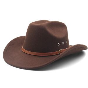 5141 Cowboy Hat For Women And Men Felt Wide Brim Classic Outdoor Fedora